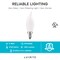 Luxrite CA11 LED Light Bulbs 5W (60W Equivalent) 450LM 2700K Warm White Dimmable E12 Candelabra Base 6-Pack LR21563-6PK - alternate 5
